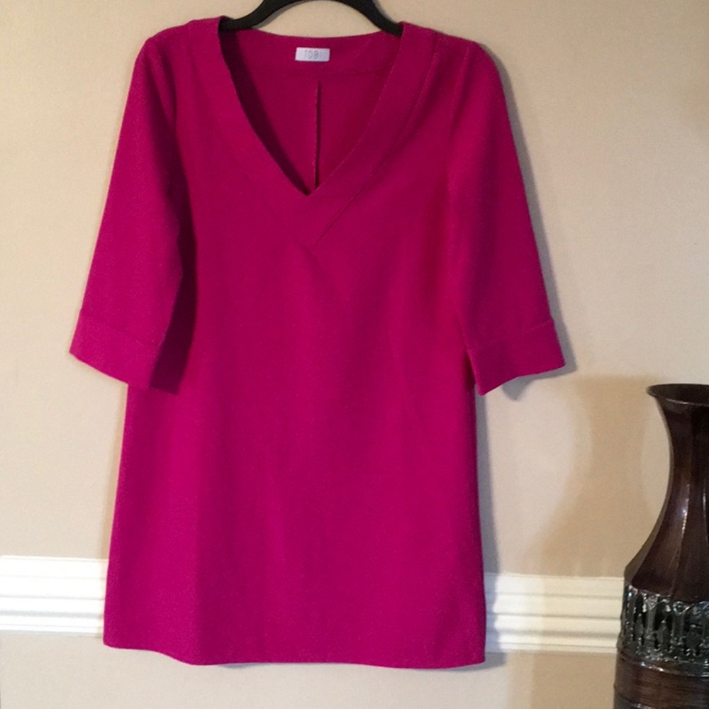 Tobi boutique magenta wine women's dress small